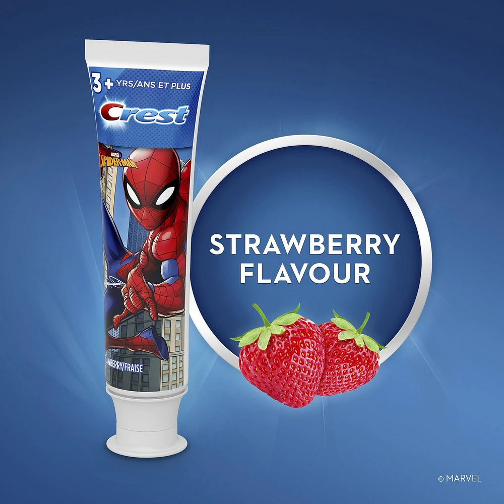 Dentifrice Crest pour enfants mettant en vedette Spiderman de Marvel, Fraise 100 ml