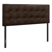 Monarch Specialties Bed, Headboard Only, Full Size, Bedroom, Upholstered, Pu Leather Look, Brown, Transitional