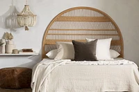 Rattan Wall-Mounted Headboard Horizontal Lines from the collection Balka South Shore