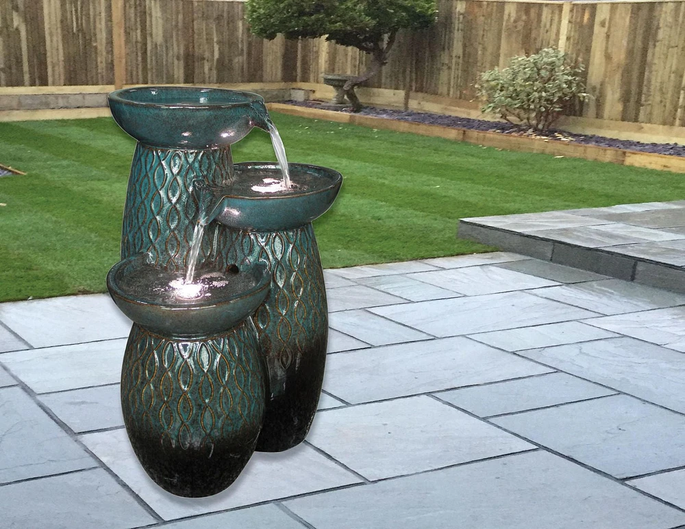 Outdoor Fountain With Led Light