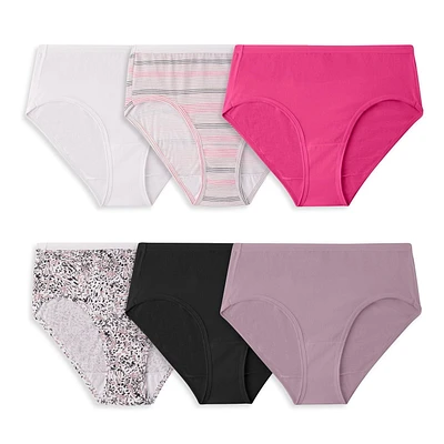 Culottes taille basse en coton Fruit of the Loom pour dames