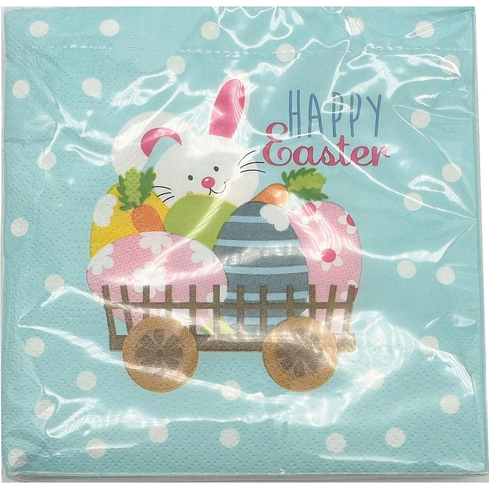 18CT Bunny Napkin, Easter, party favors