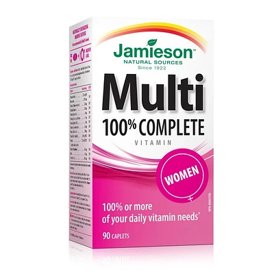 Jamieson 100% Complete Multivitamin Caplets for Women, 90 caplets