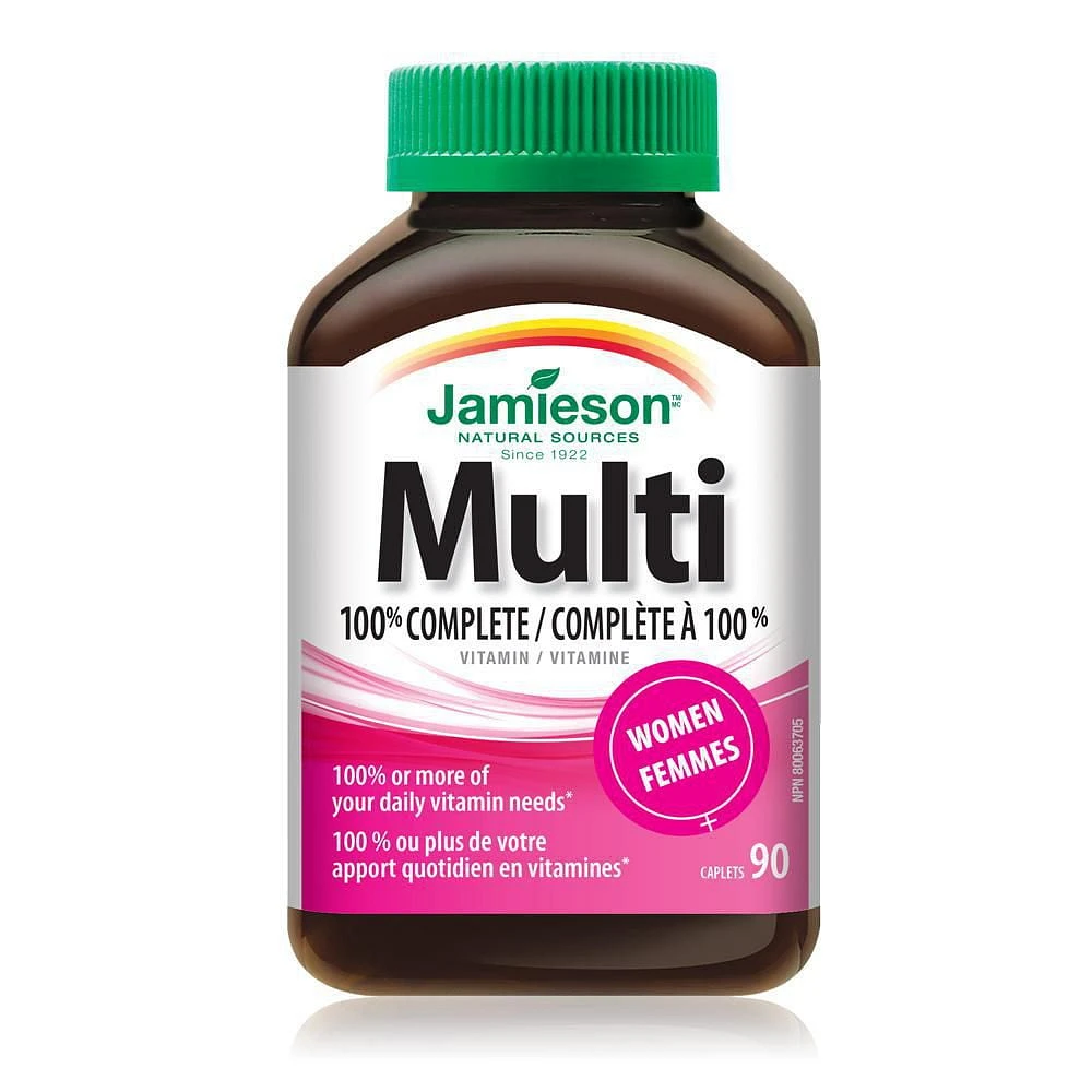 Jamieson 100% Complete Multivitamin Caplets for Women, 90 caplets