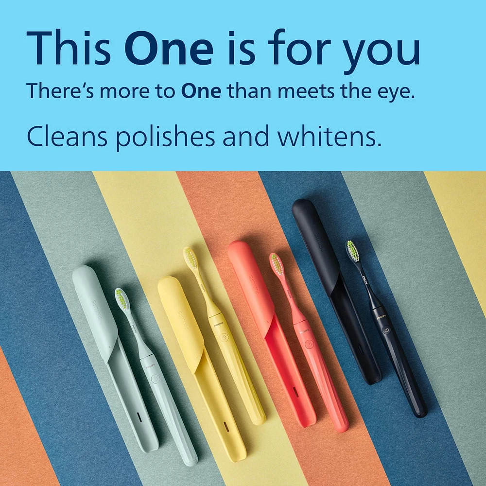 Philips One by Sonicare Midnight Battery Toothbrush with Free Travel Bag