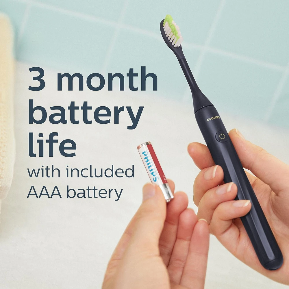 Philips One by Sonicare Midnight Battery Toothbrush with Free Travel Bag