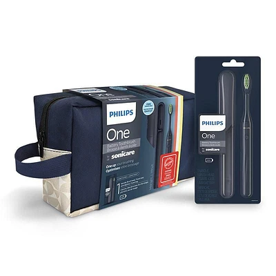 Philips One by Sonicare Midnight Battery Toothbrush with Free Travel Bag