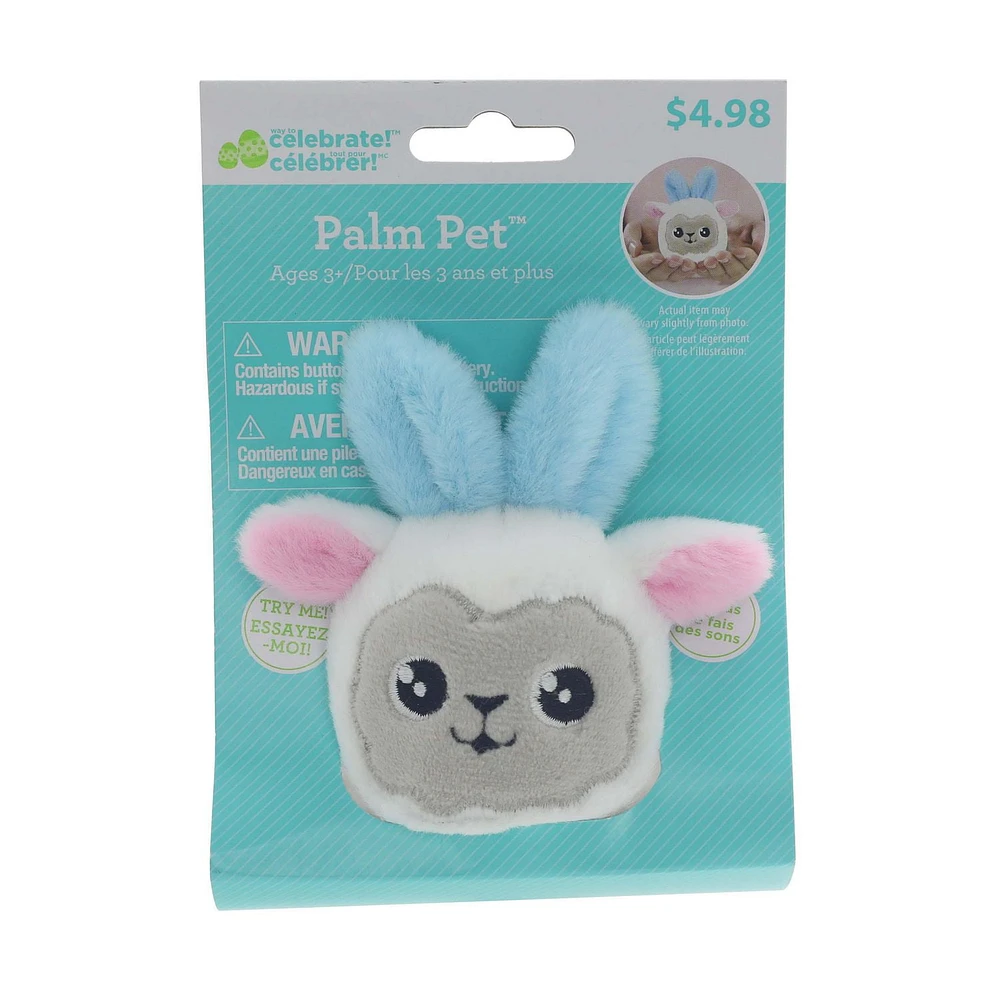 Way to Celebrate Palm Pet Easter Lamb Plush with Electronic Sound