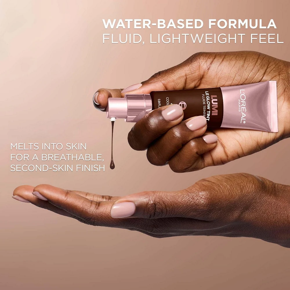 L'Oréal Paris Lumi Le Glow Tint, Skin Tint Foundation, Radiant Illuminating Lightweight Liquid Foundation