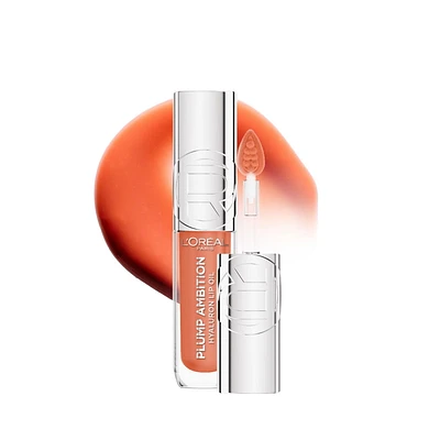 L’Oreal Paris Plump Ambition Lip Gloss, Tinted Lip Oil, Hyaluronic Acid Hydrating & Plumping Lip Oil