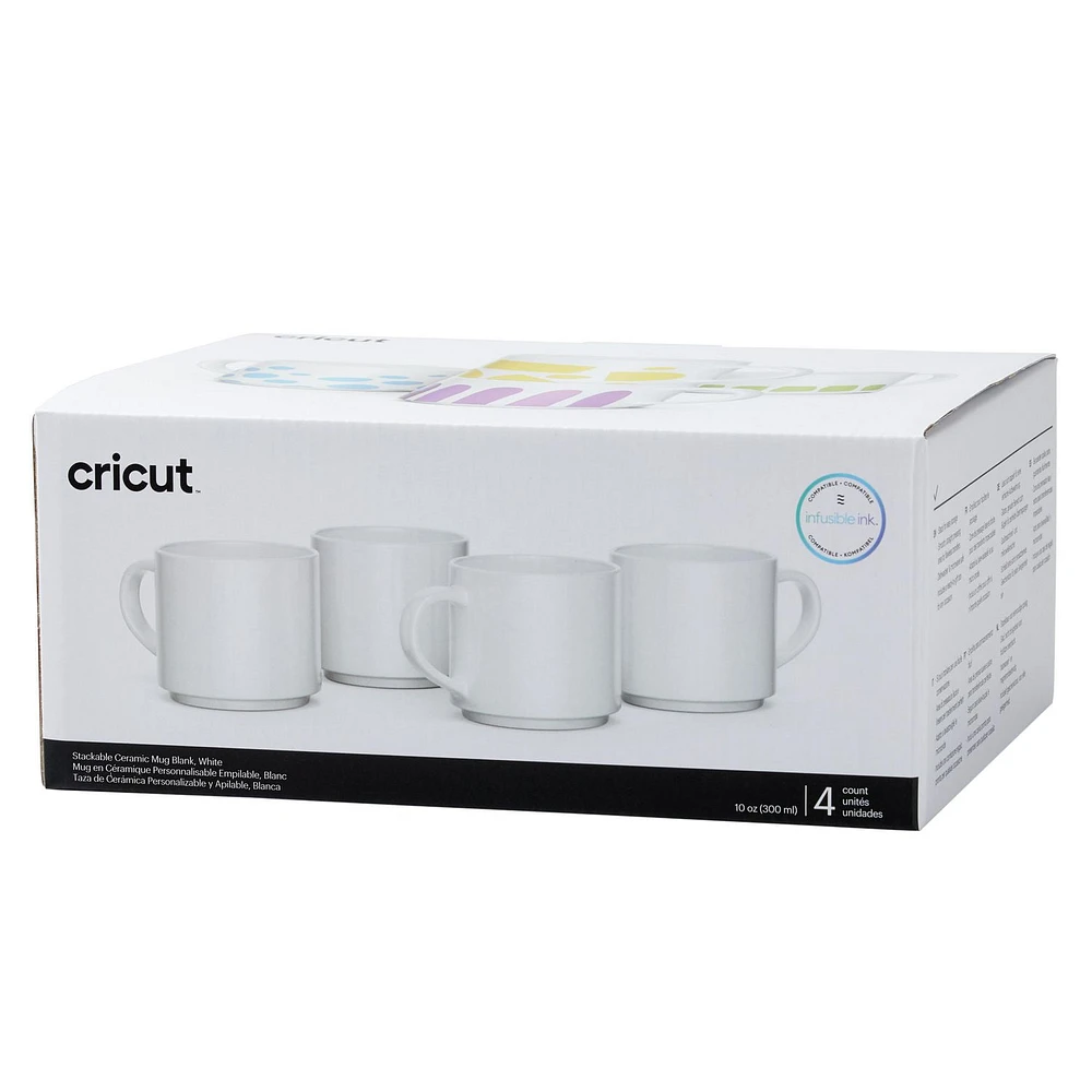 Cricut Stackable Ceramic Mug Blank 4ct