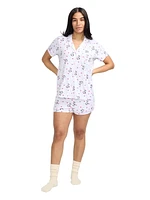 Peanuts Ladies Notch Collar & Short Pajama Set - Online Exclusive