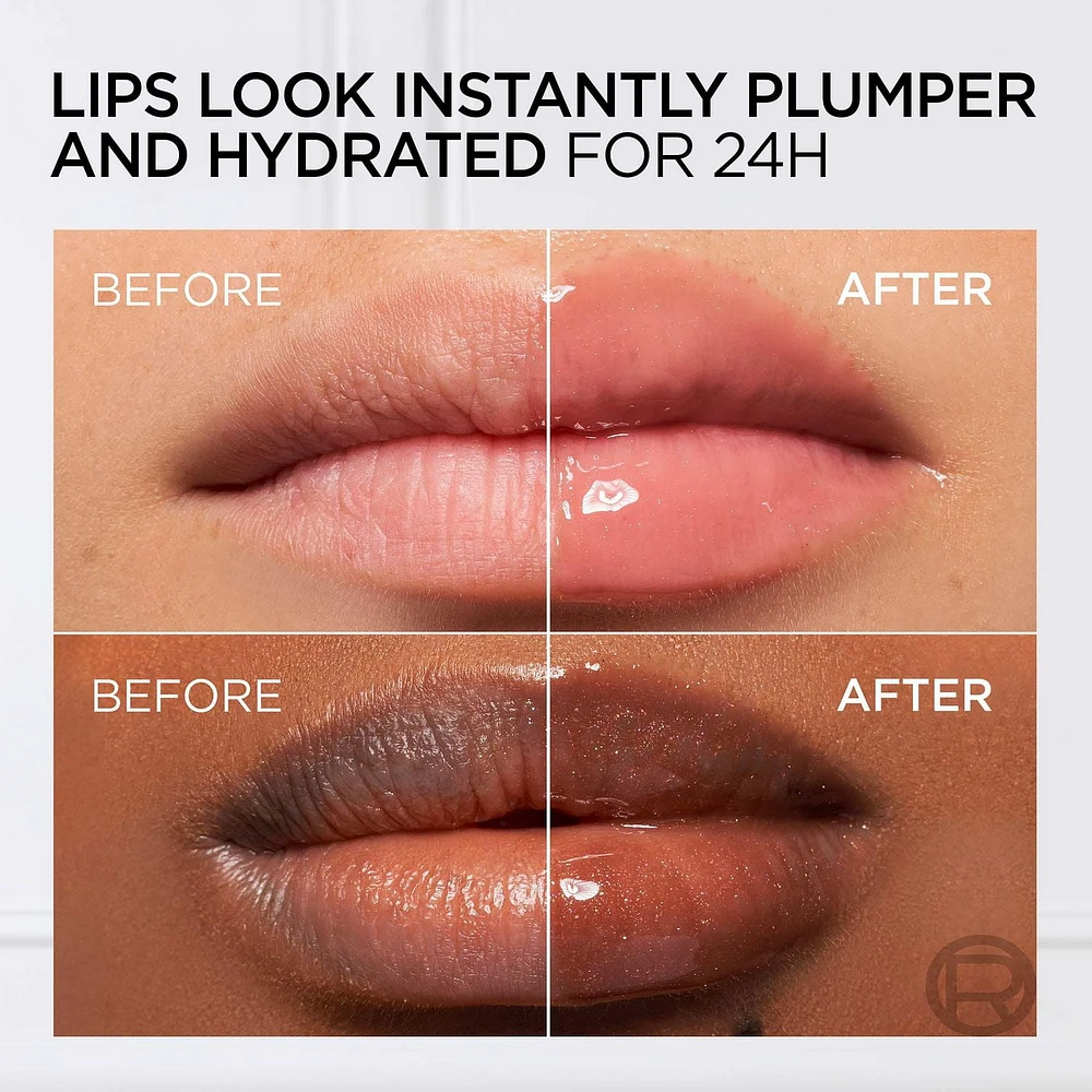L’Oreal Paris Plump Ambition Lip gloss, Huile à Lèvres Teintée Repulpant et Hydratation instantanee