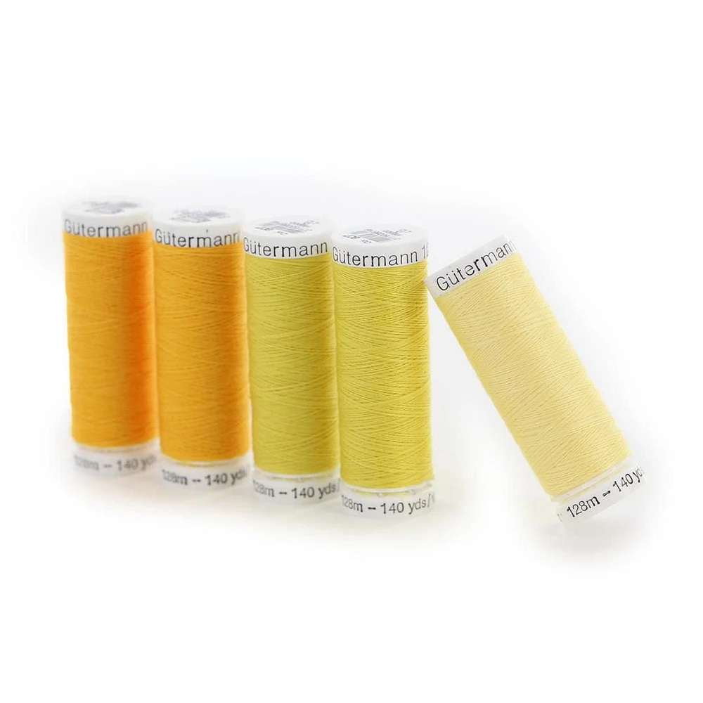 Fil tout usage Gutermann 120 à 100 % polyester paquet de 5 à gradient de couleur