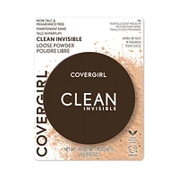 COVERGIRL Clean Invisible Loose Powder, 100% natural origin pigments & only 15 essential non-clogging ingredients, lightweight, breathable formula, Talc & Fragrance Free