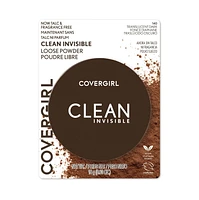 COVERGIRL Clean Invisible Loose Powder, 100% natural origin pigments & only 15 essential non-clogging ingredients, lightweight, breathable formula, Talc & Fragrance Free