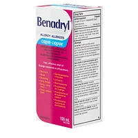 Benadryl Allergy Medicine Liquid, 100 mL