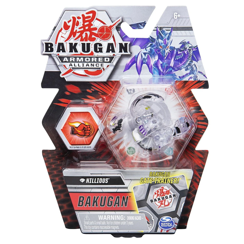 Bakugan, Diamond Nillious, 2-inch Tall Armored Alliance Collectible Action Figure and Trading Card