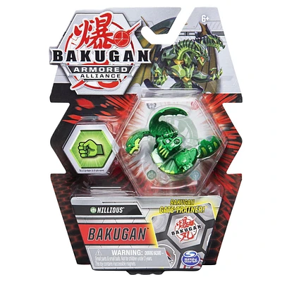 Bakugan, Nillious, Figurine Armored Alliance articulée de 5 cm à collectionner et carte à échanger