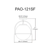 Paola Semi-Flush Mount