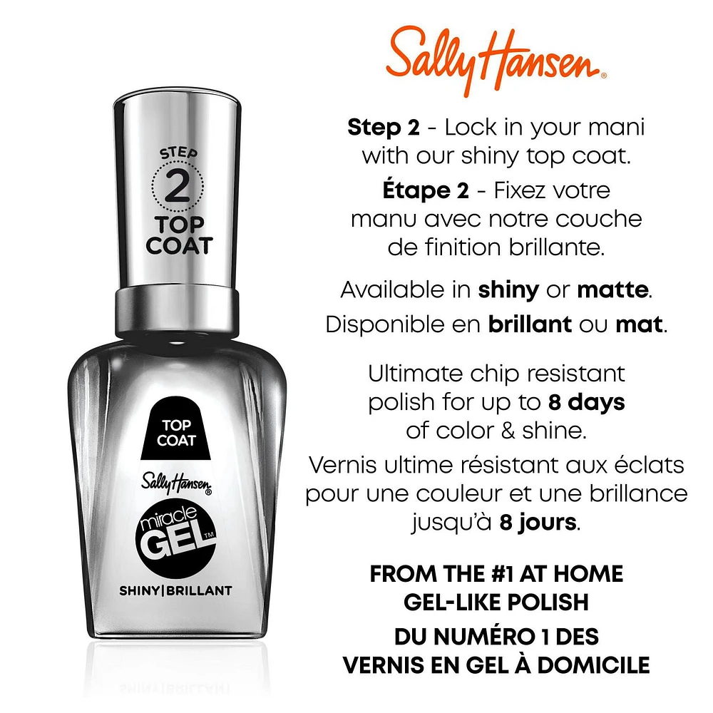 Miracle Gel™ Vernis à ongles, système de simili-gel en 2 étapes, sans lampe UV, jusqu'à 8 jours de couleur et brillance jusqu’à 8 jours de couleur et de brillance