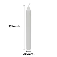 Mainstays 8" Unscented White Column Candles, Pack of 20