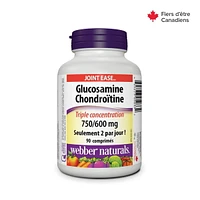 Webber Naturals® Glucosamine Chondroitin, Triple Strength, 750/600 mg, 90 tablets