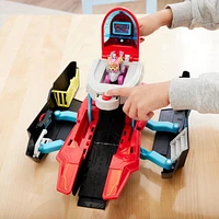 PAW Patrol: The Mighty Movie, Pup Squad Transforming Aircraft Carrier Toy HQ with Skye Pup Squad Racer Toy Car, Kids Toys for Boys & Girls 3+, Transforming Aircraft