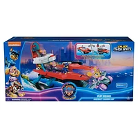 PAW Patrol: The Mighty Movie, Pup Squad Transforming Aircraft Carrier Toy HQ with Skye Pup Squad Racer Toy Car, Kids Toys for Boys & Girls 3+, Transforming Aircraft