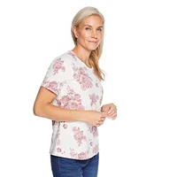 T-shirt en tricot interlock avec encolure ras du cou Penmans pour femmes