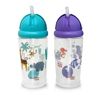 Playtex Baby® Weighted Flip Top Straw Cup - 2pk, Easy Drink From!