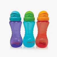 Playtex Baby® Comfy Grip Flip Top Straw Cup - 10z. - 3pk, Easy to Drink From!