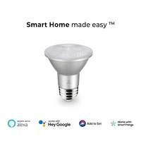 Wi-Fi Smart 6.5 Watt (50W Equivalent) Multicolor Changing RGB Tunable White LED Light Bulb, No Hub Required, Voice Activated, 2000K - 5000K, Energy Star, PAR20 Shape, E26 Base