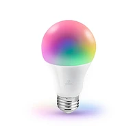 Globe Electric Wi-Fi Smart 10 Watt (60W Equivalent) Multicolor Changing RGB Tunable White Frosted LED Plastic Light Bulb, No Hub Required, Voice Activated, 2000K - 5000K, A19 Shape, E26 Base, 34202