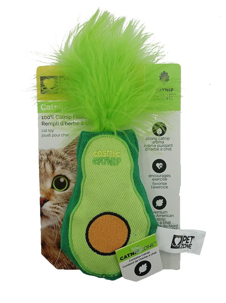 Pet Zone Avocado Catnip Filled Plush Cat Toy, Catnip Filled Toy