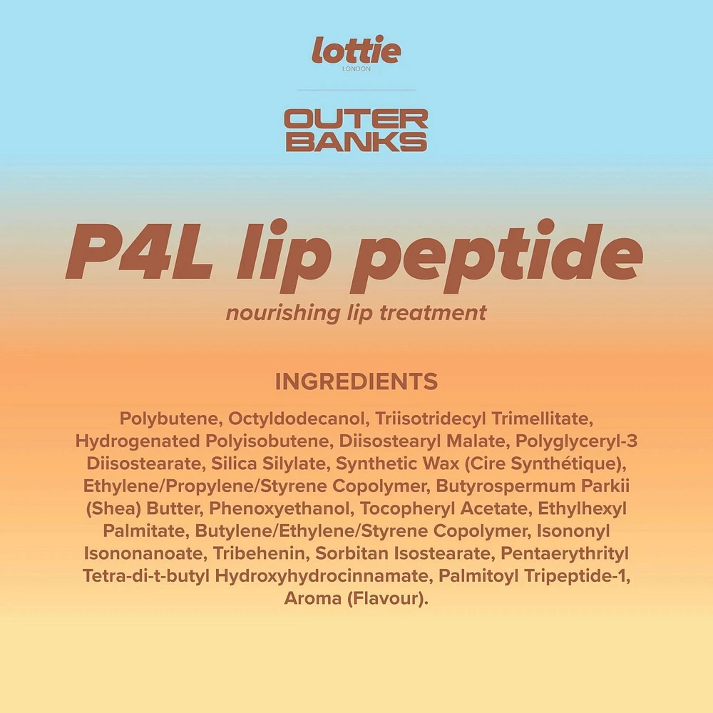 Lottie London - Outer Banks - P4L Lip Peptide - Nourishing Lip Treatment - 0.23 FL OZ, Lottie P4L Lip Peptide