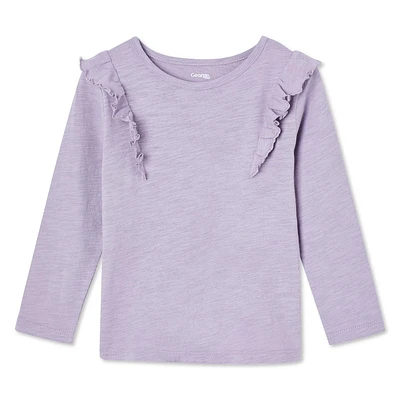 George Toddler Girls' Ruffle Tee, Sizes 2T-5T