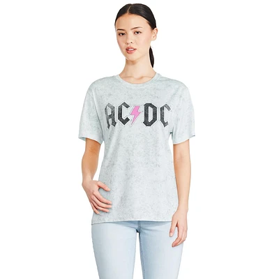 T-shirt avec imprimé graphique AC/DC pour femmes