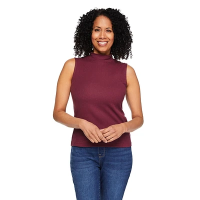 Iyla Women's Mock Neckline Rib Top