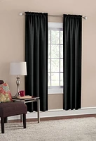 Mainstays Solid Color Room Darkening Rod Pocket Curtain Panel Pair