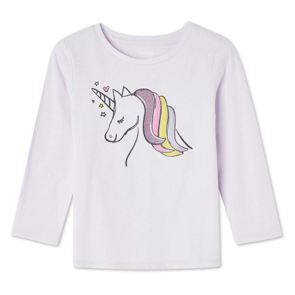 George Toddler Girls' Long Sleeve Tee, Sizes 2T-5T