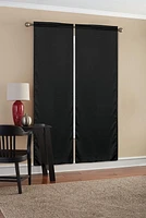 Mainstays Solid Color Room Darkening Rod Pocket Curtain Panel Pair