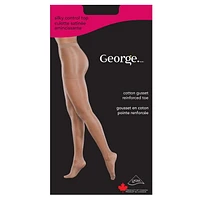 George Women's' Silky Control Top Pantyhose, Sizes A-D