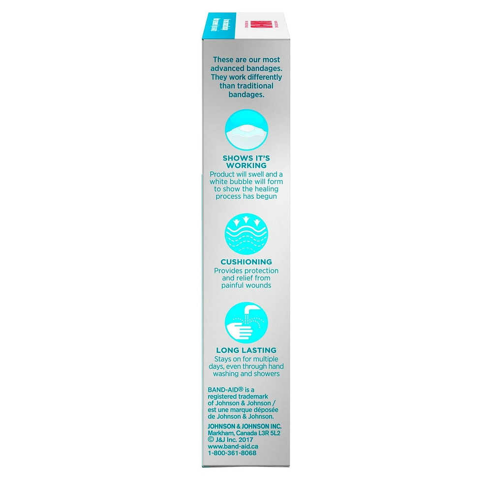 Pansements adhésifs très grands Band-Aid Hydro Seal en gel hydrocolloïdal, pour le soin des ampoules et plaies, imperméables 3 unités