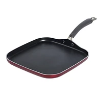 12" Epicurious Aluminum Square Griddle Red