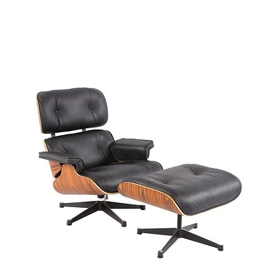 Plata Décor Import East Lounge Chair in black