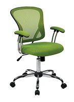 Juliana Task Chair with Green Mesh Fabric Seat