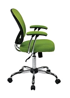 Juliana Task Chair with Green Mesh Fabric Seat