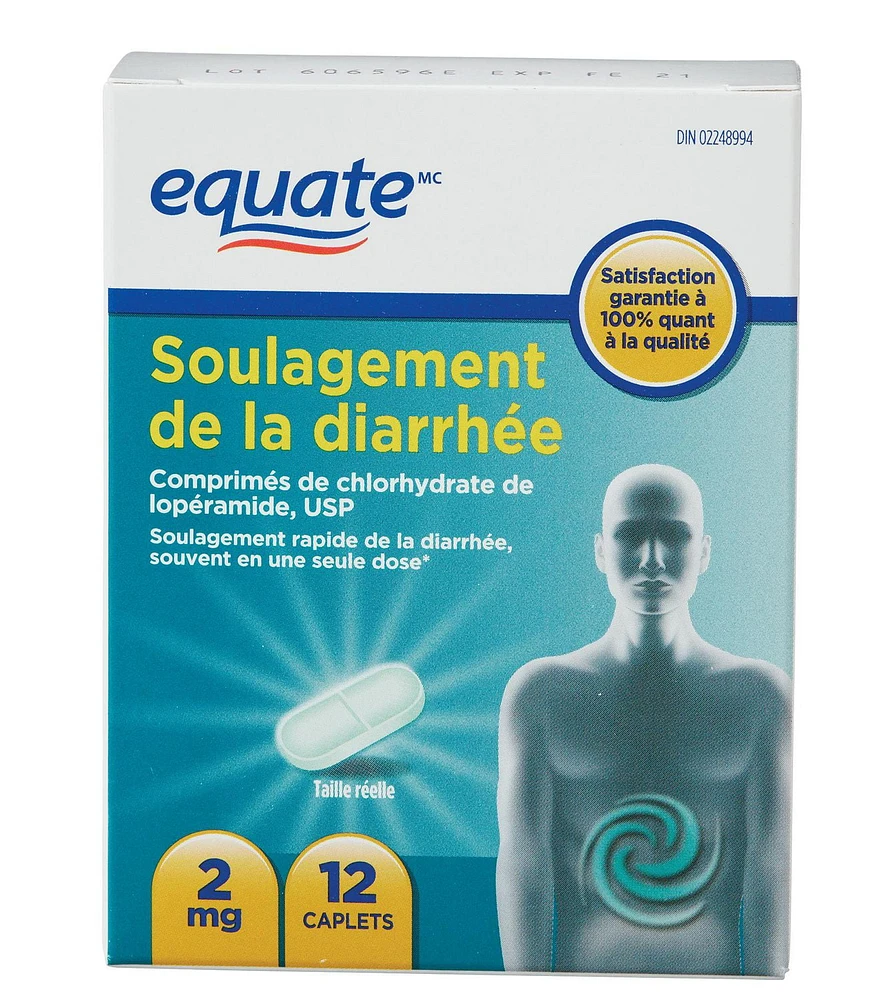 Equate Diarrhea Relief Caplets, 12 Caplets