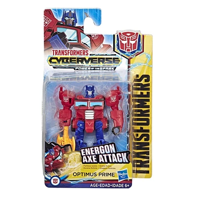 Jouets Transformers Cyberverse, figurine Action Attackers Optimus Prime de classe éclaireur, taille de 9,5 cm